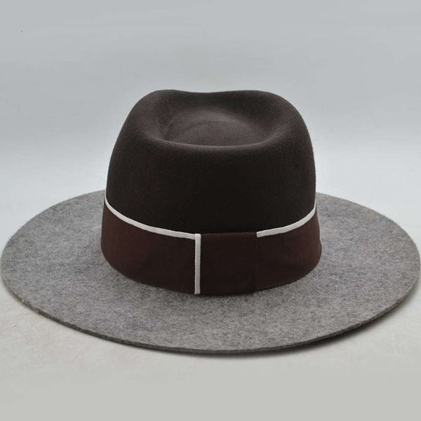 

wool style new british felt casual fashion breathable gentleman hat, Blue;gray