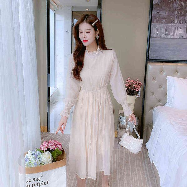 

woman casual dresses super fairy sen seri 2022 fashion dresses east gate autumn pleated temperament godds dresses, Black;gray