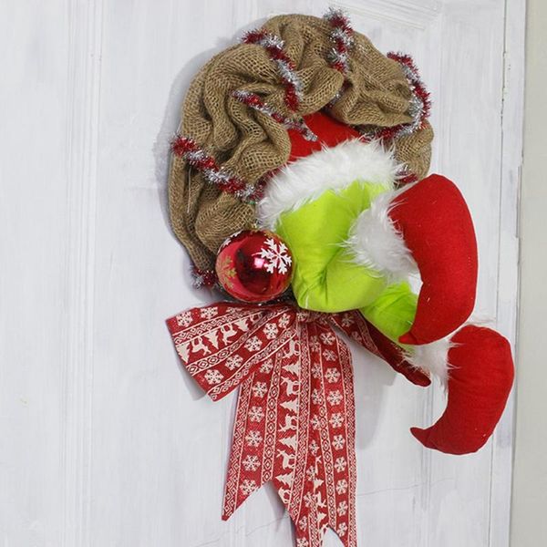 

christmas wreath thief-shape unique garland for home door decorations