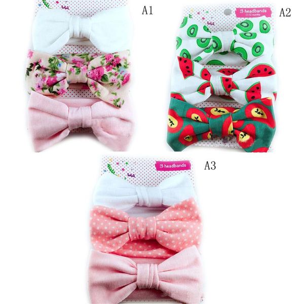 

newborn kids elastic hair band girls mix styles stripe dot headwear flower bowknot turban hair decoration accessories, Slivery;white