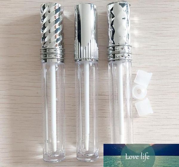 New Drei Modelle 7ml transparentes Rohr Lipgloss mit Silberkuppe für Lipgloss / Wimpern wachsen Flüssigkeit leeren Behälter kosmetische