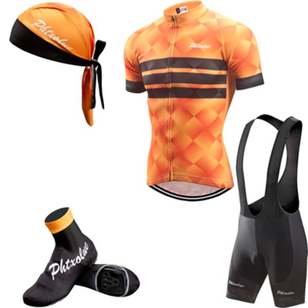 

phtxolue summer cycling set men bike clothing bicycle wear maillot ropa ciclismo short sleeve cycling jersey sets c0123, Gray
