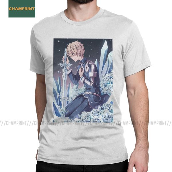 

men's eugeo sao sword art online humorous short sleeve asuna kirito anime manga yuuki game sport hooded sweatshirt hoodie men t shirt