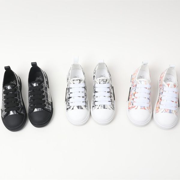 

new sneakers by kids with fashion design classic oblque printing logos men women basketball shoes size 26-35, Black;red