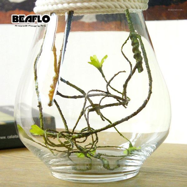 

decorative flowers & wreaths 1pc artificial plants root tree branch plastic fake silk plant flower arranging diy flores autumn home wedding