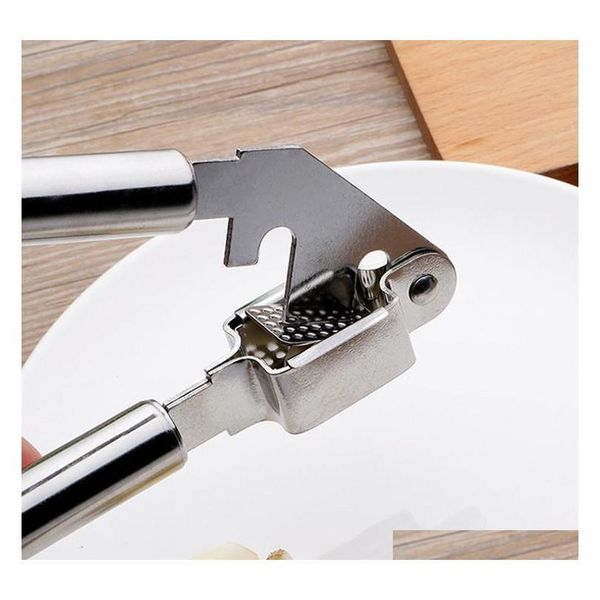 

garlic tool stainless steel garlic presses good quality manual ginger garlic crusher grater kitchen gadg jllsoo jjxh