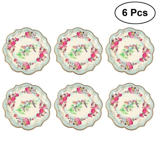 

свадебный 30см бумага одноразового цветок и carnival ретро поставка партия 6шта посуда птицы европейского брак тарелка sqcuzx trustbde