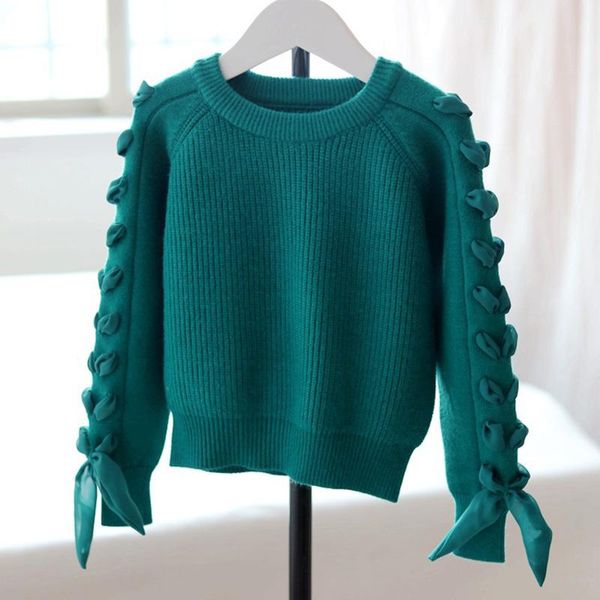 

pullover 2021 autumn and winter girls sweater fashion knit baby sweaters solid personality kids basic for girls, #8131, Blue