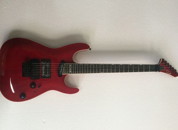 

electric guitar solid body mahogany red