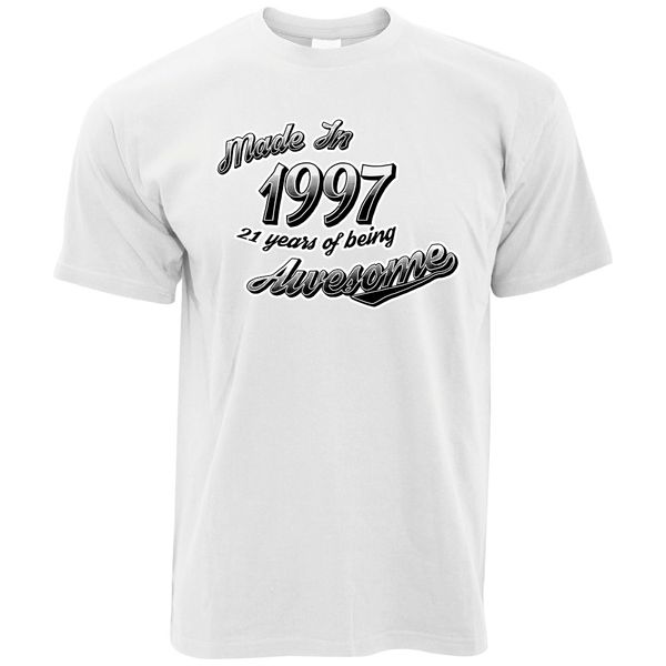 

спорт 2019 лето новый дизайн хлопка tee shirt проектирование двадцать первый день рождения mens t-shirt сделано в 1997 году 21 лет существов