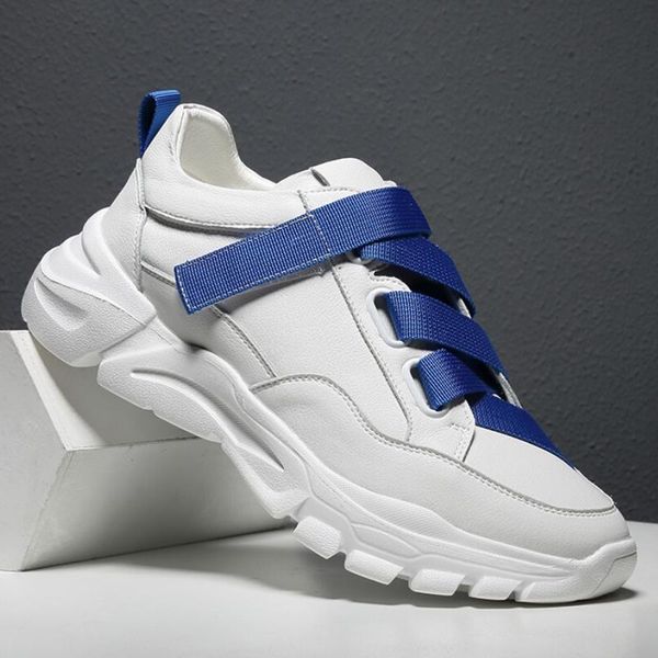 

new men's designer sneakers 2020 men's leisure sports shoes daddy tall shoes korean leisure wear resistant leather a31, Black