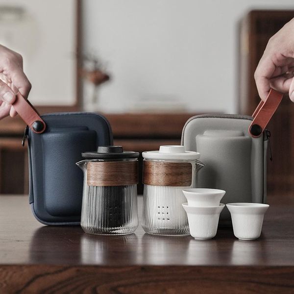 

tangpin glass and ceramic teapot with filters teacups a tea sets portable travel tea set drinkware bbycrm lipper