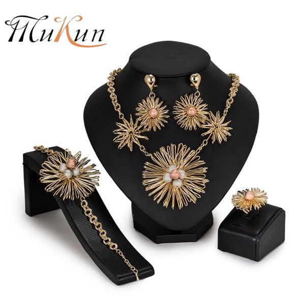 

mukum 2020 нигерийских обручальные африканские ювелирные изделия шариков набора для дизайна женщины brand dubai золотых украшений оптовых кл, Silver