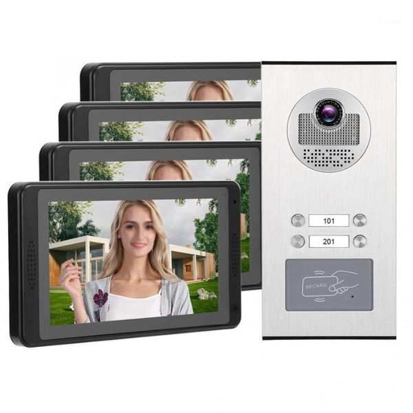 

7 in wireless video doorbell 4-touch screen monitor vision 100-240v1