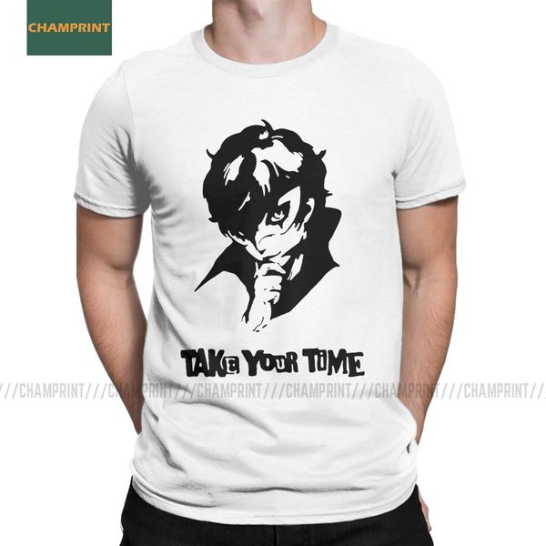 

men's persona 5 joker funny tees short sleeve phantom heart thieves game ryuji p5 clothes printed sport hooded sweatshirt hoodie men t