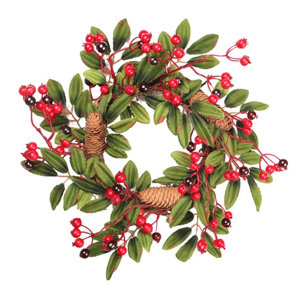 

artificial pine cone natural rattan garland christmas wreaths party decor
