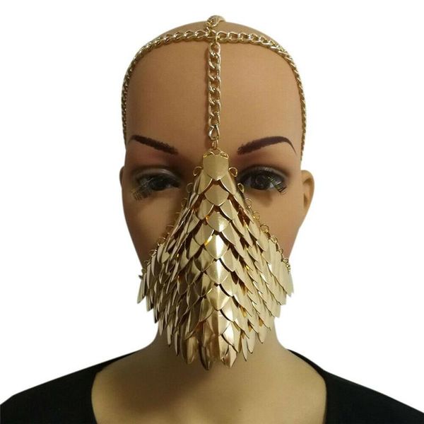 

2020 новые belly dance metal mask stage ночной индийский танец veil layer face head chain маски нижняя половина лица head chain bbybva xmh_h