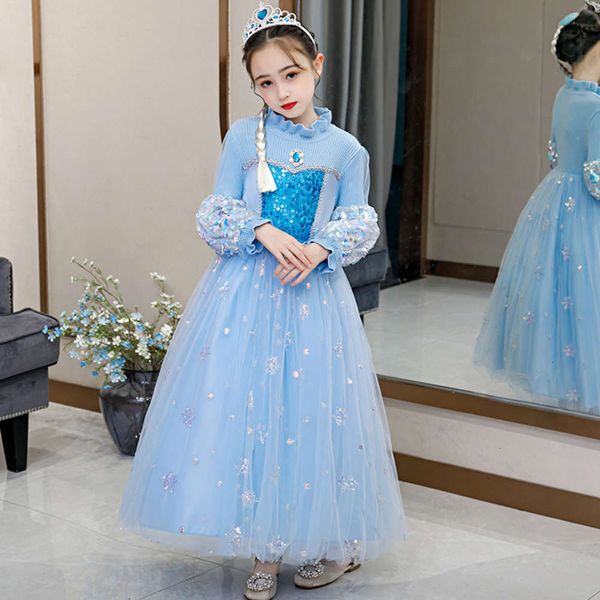 

long pure aisha princs sve skirt girls' cotton spring and autumn children's performance drs u928, Red;yellow