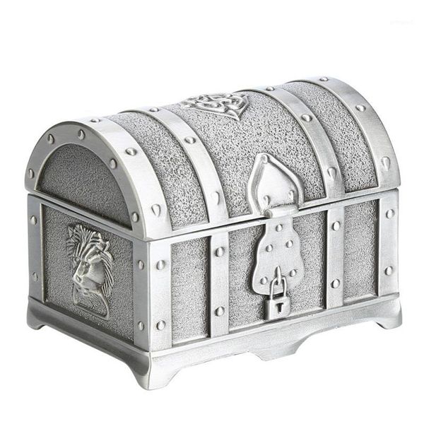 

jewelry pouches, bags rectangle vintage metal treasure chest trinket box jewellery organiser storage boxes ring case gift for girls ladies w, Pink;blue