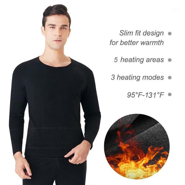 

outdoor t-shirts winter heated underwear usb battery powered electric thermal heating motorcycle clothes moto long pant suit men women1, Gray;blue