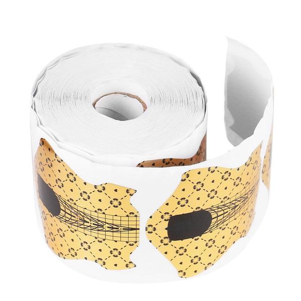 

300pcs nail art guide form sticker golden acrylic uv gel polish stylish tips extension na jllhkb, Black