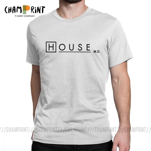 

house md t shirts for men dr house logo white short sleeve casual t-shirt round neck pure cotton tees sport hooded sweatshirt hoodie