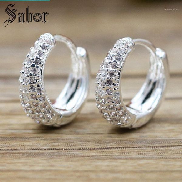 

creole water hoop earrings zirconia pave for women fashion 925 sterling silver new brand gift jewelry brincos jewellery1, Golden