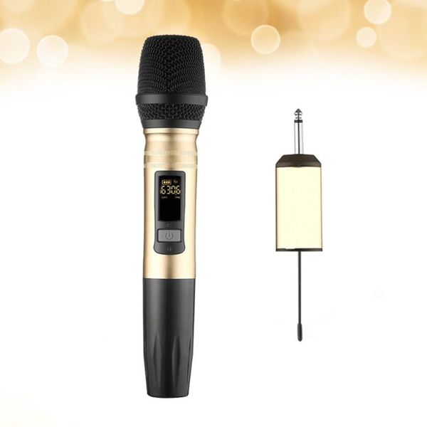 

1 set microphone durable metal wireless portative microphone for karaoke lapsinging television