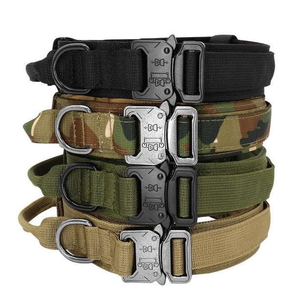 

durable tactical dog collar adjustable nylon military dog collar leash for medium large dogs k9 german shepherd training wmtutw
