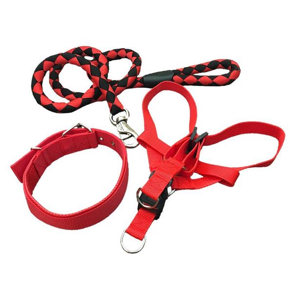 

adjustable nylon dog leash dog chain large medium small collars teddy golden retriever pet traction rope pet supplies
