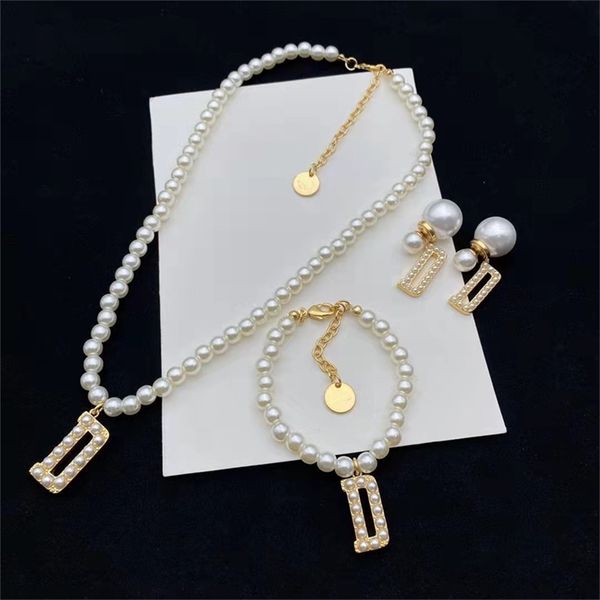 

87% off wholesale shop new pearl necklace bracelet earrings home advanced earrings simple set, Silver