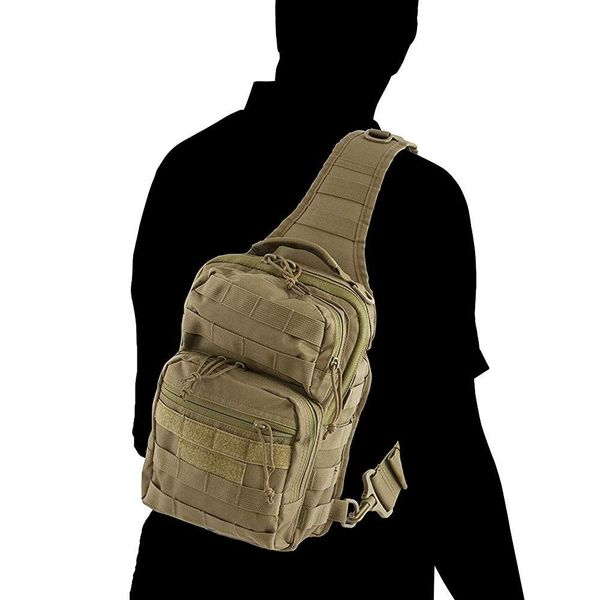 

900d large military sling backpack edc tactical shoulder bag army molle chest pack waterproof outdoor camping trekking backpack wmtavk