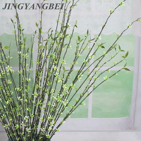 

Artificial willow leaf fake Plastic flower terr Buds Branch Aquatic plants home decoration