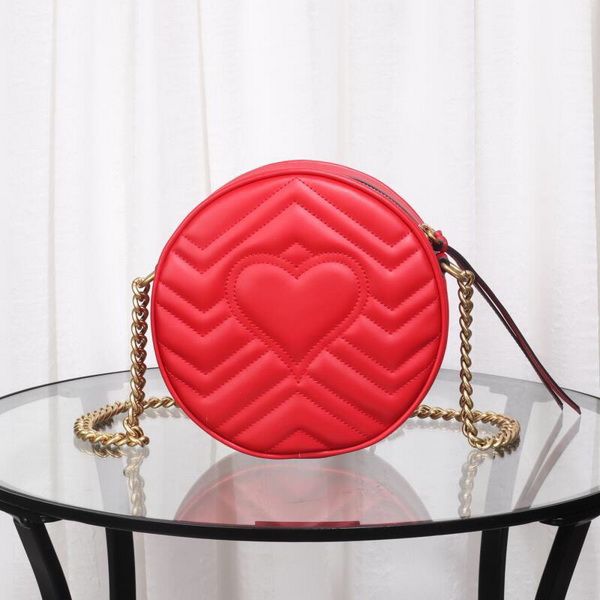 

shoulder womens famous sales mini totes marmont style18cm bags fashion brand good luxury handbags casual quality leather circular n weso, Red;black