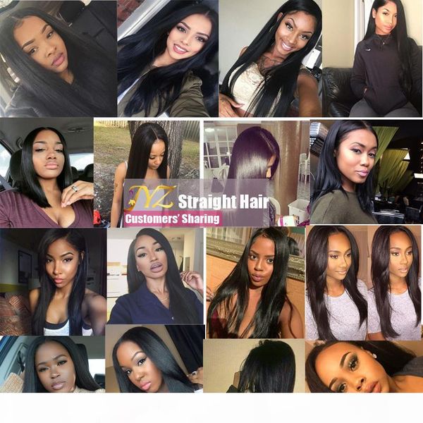 

jyz malaysian straight hair 4 bundles brazilian virgin hair straight 8"-28" unprocessed straight human hair bundles, Black
