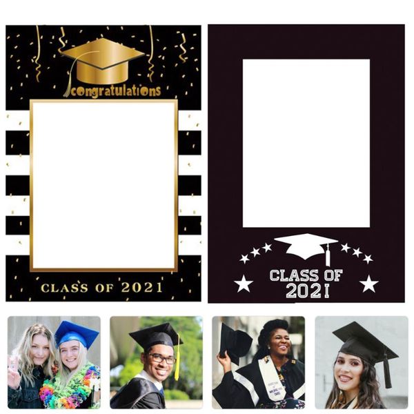 

1 set 2 pcs p props 2021 graduation paper p frames party supplies