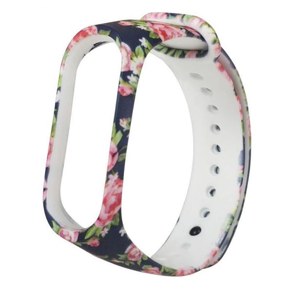 

for mi band 5 sile varied flowers printing bracelet for mi band 5 band fashionable sport wrist strap for xia qylewv, Black;brown