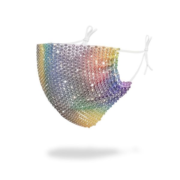 

fashion face designer mask inlay crystal multi colours mix gradients womens mouth masks anti wind proof dust outdoor mascherine 4 5sy l2
