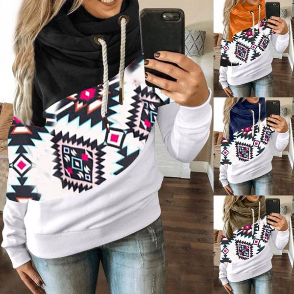 

pillow collar oversized sweatshirt winter streetwear casual fashion christmas printed women clothing hoodies pull noel femme, Black