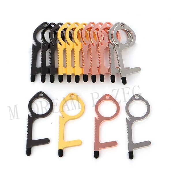

edc protection isolation keychain safety contactless open elevator button tool no-touch opener opening door handle
