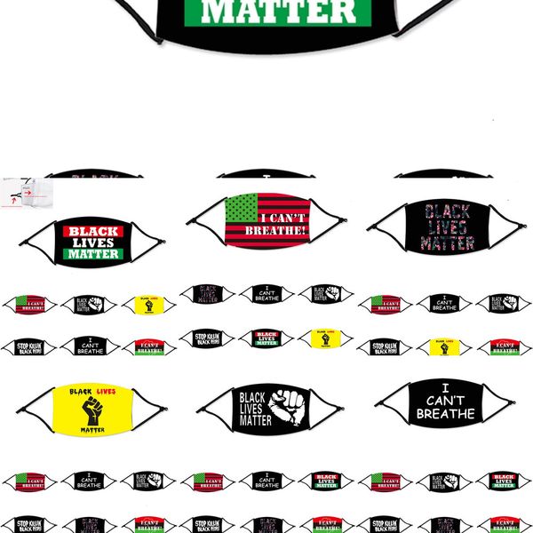 

safe p8m8sblack i cant breathe face cotton masks washable lives matter mouth muffle double layers masks with filter face maks