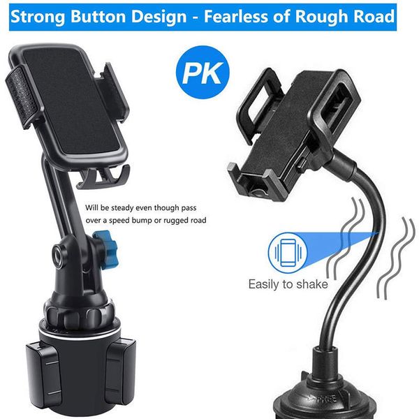 

holder universal cellphone stand mobile cell phones adjustable car cup phone mount for huawei samsung
