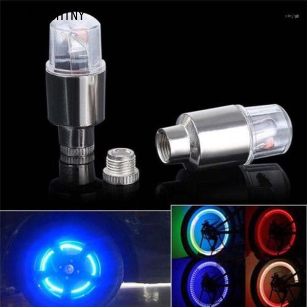 

bike lights probe shiny bicycle light 2pcs led tire stem caps neon auto accessories car a7111