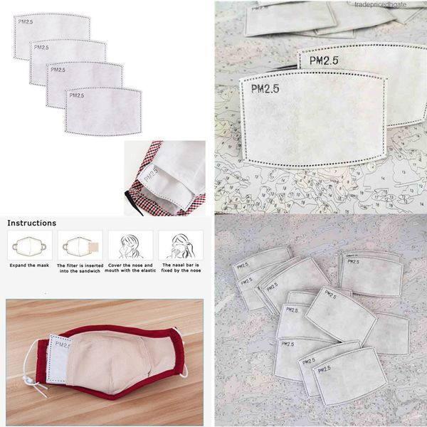 

2.pm2.5 5 disposable pads filter layer pm2.5 pm dustproof core replacement mask