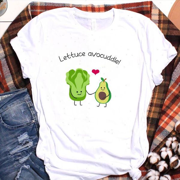 

women avocado love couple funny fashion print ladies clothes t tee female graphic tshirt womens shirt clothing t shirt, White