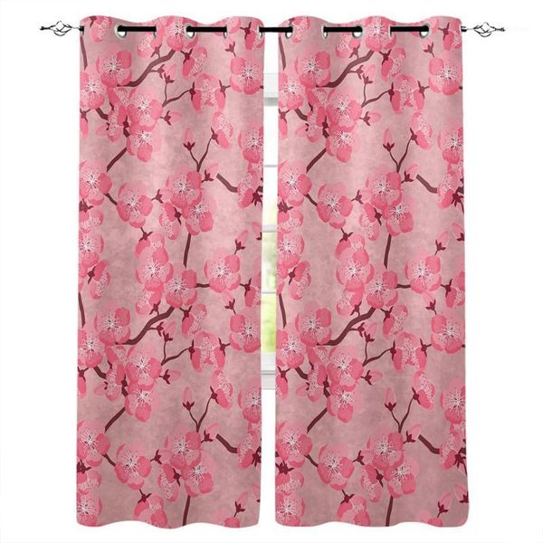 

curtain & drapes japanese cherry blossom window curtains for living room decorative items household goods1