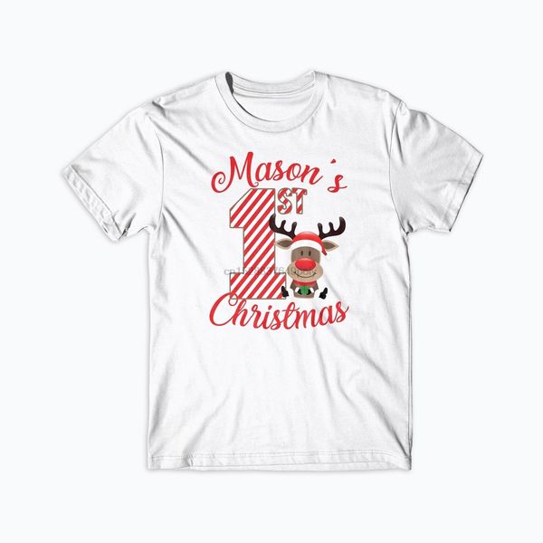 

personalised my first 1st christmas t-shirt xmas eve gift polka dot reindeer 510 sport hooded sweatshirt hoodie