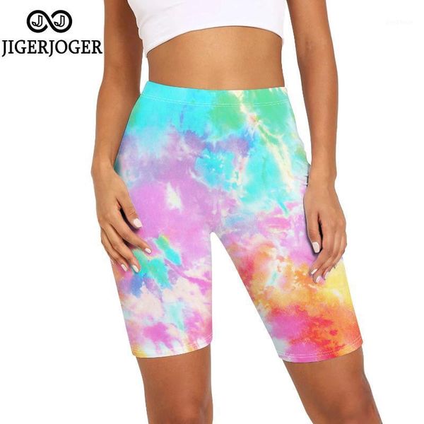 

yoga outfits jigerjoger tie dye sport shorts for women leggings short sports outdoor riding men high waist gym fitness clothes1, White;red