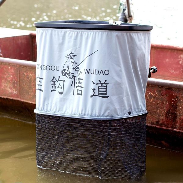 

2020 new style silica gel soft fish basket anti hanging aluminium alloy string bag quick-dry fishing gear fish net square1
