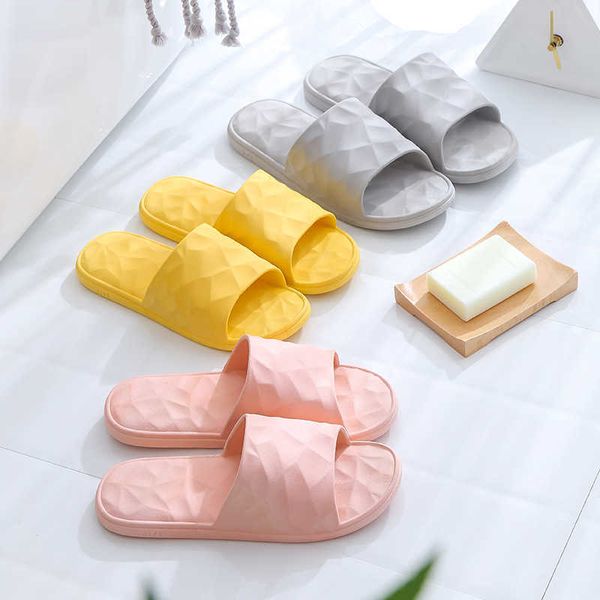 

2022 slippers female summer soft bottom indoor anti slip couple home plastic bathroom bath men's sandals, Black